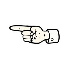 pointing hand cartoon N22