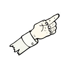 pointing hand cartoon N23