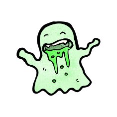 gross slimy ghost cartoon N5
