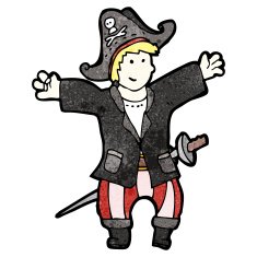 Cartoon Pirate Boy N11