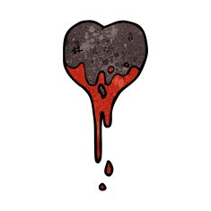 cartoon black heart symbol N4