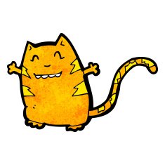 funny cartoon cat N201