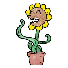 sunflower cartoon character N8