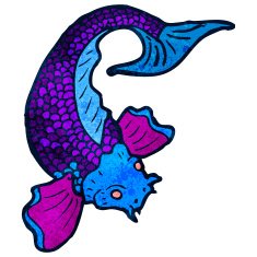 cartoon japanese fish tattoo N16