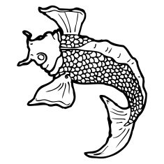 black and white japanese fish tattoo