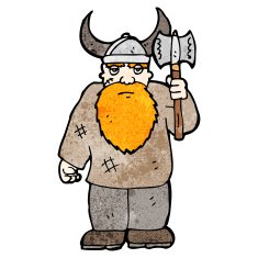 cartoon viking with axe N2