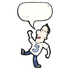 cartoon man in shirt with number five 5 N2