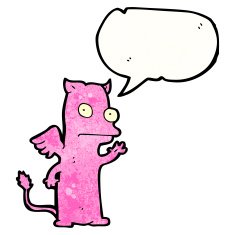 cartoon pink little monster N2