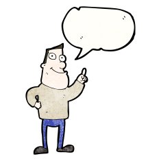 carton man explaining his idea N3