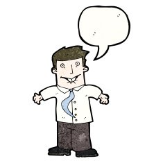 Cartoon Man Shrugging Shoulders N73