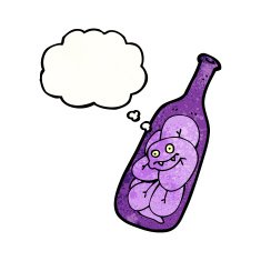 snake in bottle cartoon N6