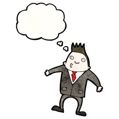 cartoon businessman shrugging shoulders N13