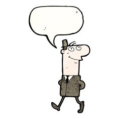 cartoon businessman walking to work N17