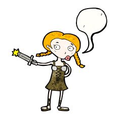 cartoon viking girl N9