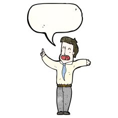 cartoon businessman talking N4