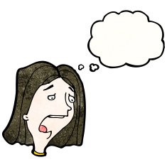 gasping cartoon woman's face N2
