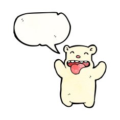 Cartoon Polar Bear N126