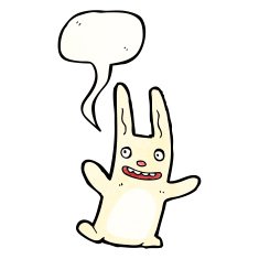 Cartoon happy rabbit N17