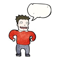 cartoon excited man N112