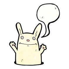 cartoon rabbit in hole N7