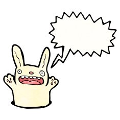 cartoon rabbit in hole N8