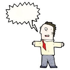 cartoon welcoming office man N2