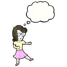 cartoon clever woman N4