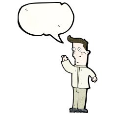 Cartoon Man Waving N41