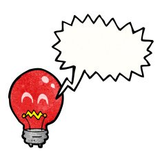 cartoon red light bulb N34
