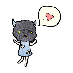 cartoon cloud head girl N2
