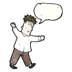 cartoon man balancing N4