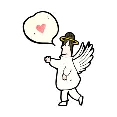 cartoon angel with love heart N2