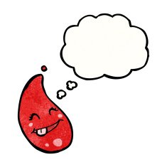 Blood Drop Cartoon Character N4