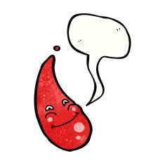 happy cartoon blood drop N5