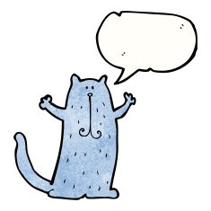 funny cartoon cat N202