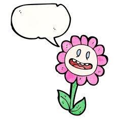 retro cartoon flower N2