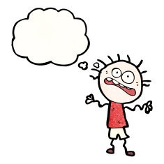 cartoon nervous man N173
