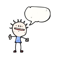 cartoon nervous man N174
