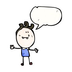 cartoon man with speech bubble N35
