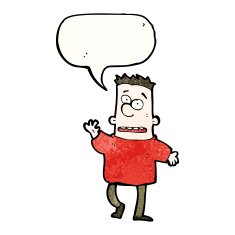 Cartoon Man Asking Question N90