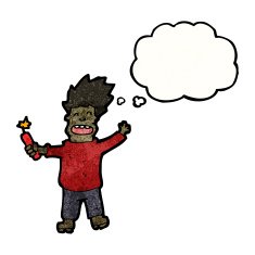 cartoon man with stick of dynamite N4