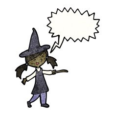 Cartoon witch girl N9