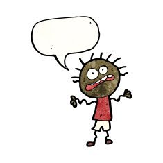 cartoon panicking boy N10