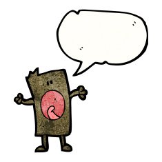 cartoon square man