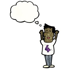 cartoon man in number four shirt N3