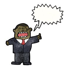cartoon boss shouting orders N2