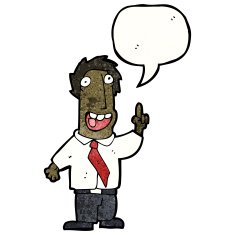 cartoon man with great idea N43