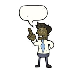 cartoon man explaining his idea N2