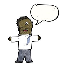 cartoon enthusiastic man N11