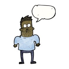 cartoon man shruggin shoulders N3